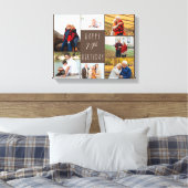 Foto Collage 7 Afbeelding Warm Brown 70th Birthday Canvas Afdruk (Insitu (Slaapkamer))