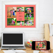 Foto Collage 7 Afbeeldingen Best Sister Ever Coral Poster
