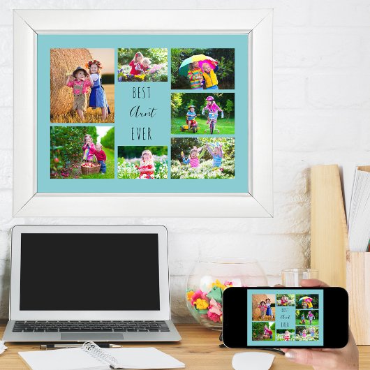 Foto Collage 7 Afbeeldingen Beste tante Ever Sky B Poster