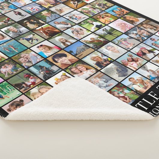 Foto Collage 90 vierkante Afbeeldingen Aangepaste Sherpa Deken (3/4)