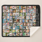 Foto Collage 90 vierkante Afbeeldingen Aangepaste  Sherpa Deken (Voorkant (horizontaal))