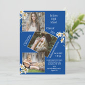 Foto Collage Aangepast 4 Afbeeldingen Blauw Aankondiging (Staand voorkant)