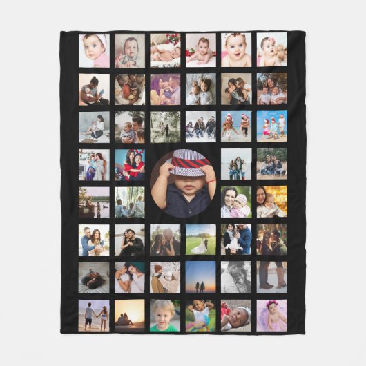 Foto Collage Aangepast voor DIY Fleece Deken (Voorkant)