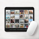 Foto Collage aangepaste kleur zwart Muismat (Met muis)