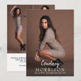 Foto Collage aangepaste naam tekstbedekking Afstud Aankondiging