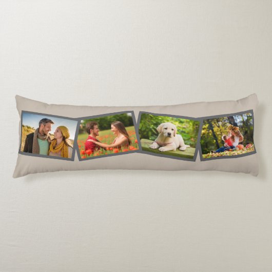 Foto Collage Aangepaste Neutrale paddenstoel Lichaamskussen (Voorkant)