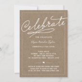 Foto Collage Afstudeerder Kraft Paper Graduparty Kaart (Achterkant)