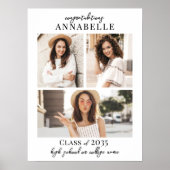 Foto Collage Afstudeerfeest Bord Poster (Voorkant)