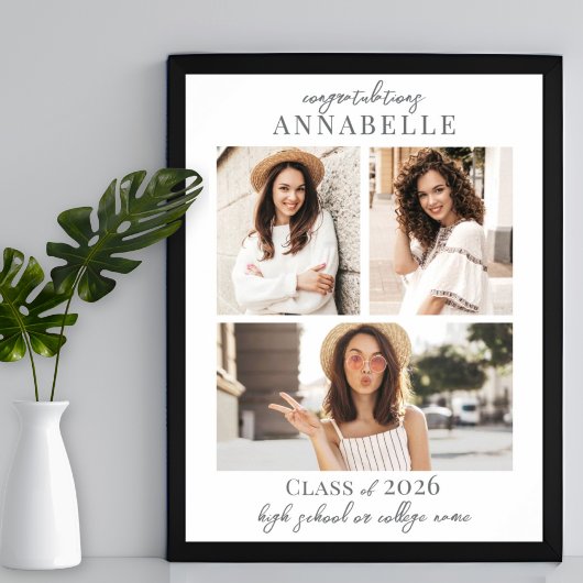 Foto Collage Afstudeerfeest Bord Poster