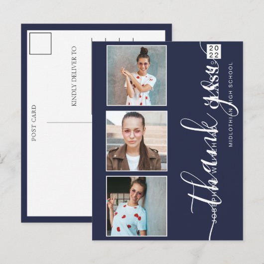 Foto Collage Afstuderen 2022 Hartelijk dank, marin Briefkaart (Voorkant / Achterkant)