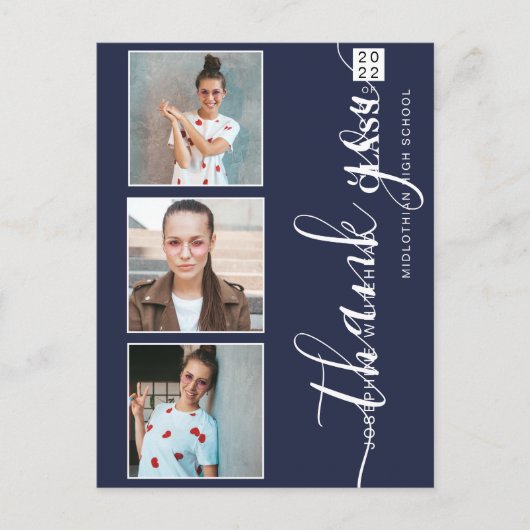 Foto Collage Afstuderen 2022 Hartelijk dank, marin Briefkaart (Voorkant)