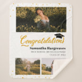 Foto Collage Afstuderen 2024 Afstuderen Keepsake Sherpa Deken (Voorkant)