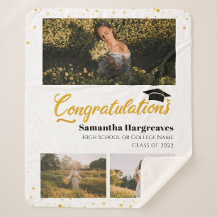 Foto Collage Afstuderen 2024 Afstuderen Keepsake Sherpa Deken