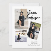 Foto Collage Afstuderen Aankondigingskaart Kaart (Voorkant)