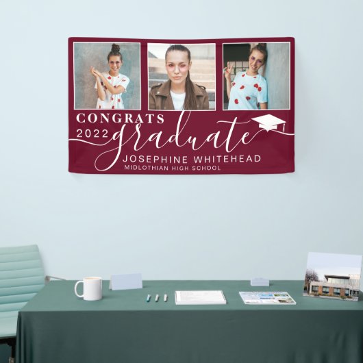 Foto Collage Afstuderen Banner Burgundy 2022 (Beurs)