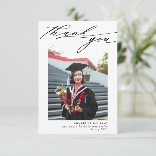 Foto Collage Afstuderen Bedankkaart (Staand voorkant)