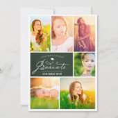 Foto-Collage Afstuderen Chalkboard Graduparty Kaart (Voorkant)