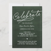 Foto-Collage Afstuderen Chalkboard Graduparty Kaart (Achterkant)