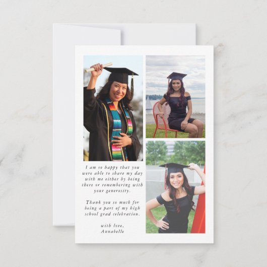 Foto Collage Afstuderen dank u kaart (Achterkant)