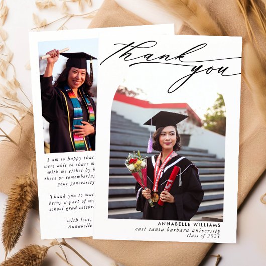 Foto Collage Afstuderen dank u kaart