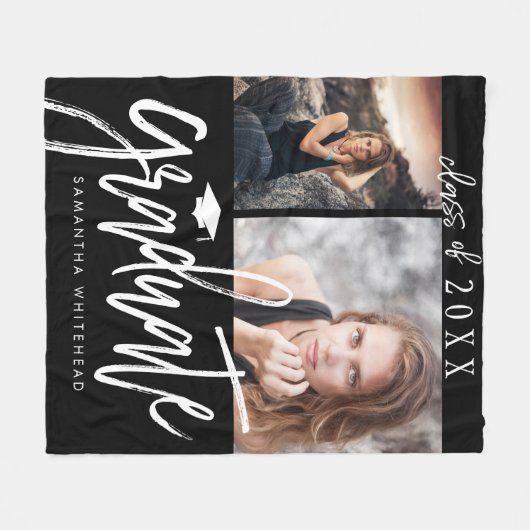 Foto Collage Afstuderen Fleece Blanket (Voorkant (Horizontaal))