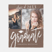 Foto Collage Afstuderen Fleece Blanket Tan Deken (Voorkant)