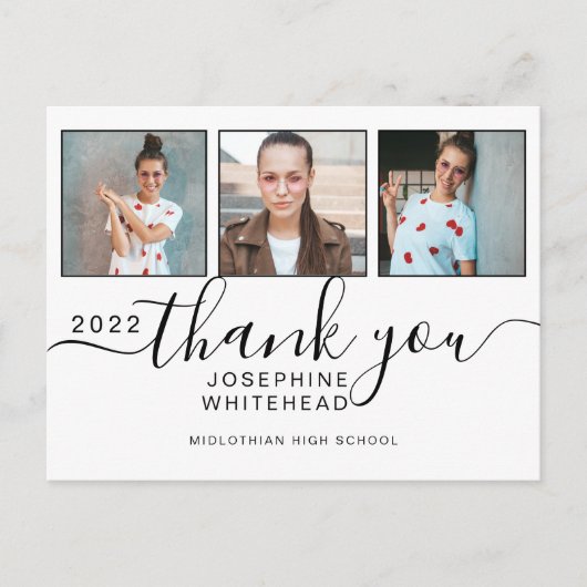 Foto Collage Afstuderen Hartelijk dank 2022 Briefkaart (Voorkant)