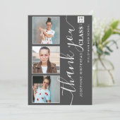 Foto Collage Afstuderen Hartelijk dank 2022 Dark G Bedankkaart (Staand voorkant)