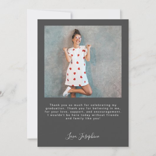 Foto Collage Afstuderen Hartelijk dank 2022 Dark G Bedankkaart (Achterkant)