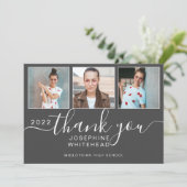 Foto Collage Afstuderen Hartelijk dank 2022 Dark G Bedankkaart (Staand voorkant)