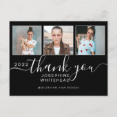 Foto Collage Afstuderen Hartelijk dank 2022 zwart Briefkaart (Voorkant)