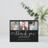 Foto Collage Afstuderen Hartelijk dank 2022 zwart Briefkaart (Staand voorkant)