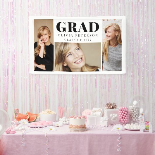 Foto Collage Afstuderen Klasse 2023 Spandoek (Feest)