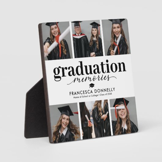 Foto Collage Afstuderen Memories Plaque Fotoplaat (Voorkant)