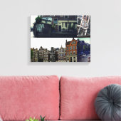 Foto collage Amsterdam 3 Canvas Afdruk (Insitu (Woonkamer))