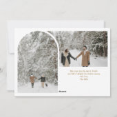 Foto Collage Arch Merry Christmas Fancy Script Feestdagenkaart (Achterkant)