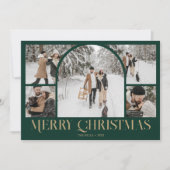 Foto Collage Arch Merry Christmas  Feestdagenkaart (Voorkant)