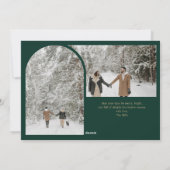 Foto Collage Arch Merry Christmas  Feestdagenkaart (Achterkant)