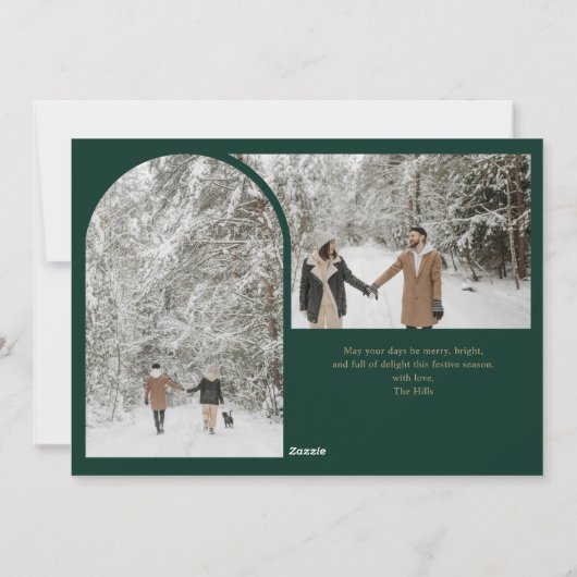 Foto Collage Arch Merry Christmas Feestdagenkaart (Achterkant)