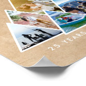 Foto Collage Avontuur 25ste Verjaardag Paren Poster (Hoek)