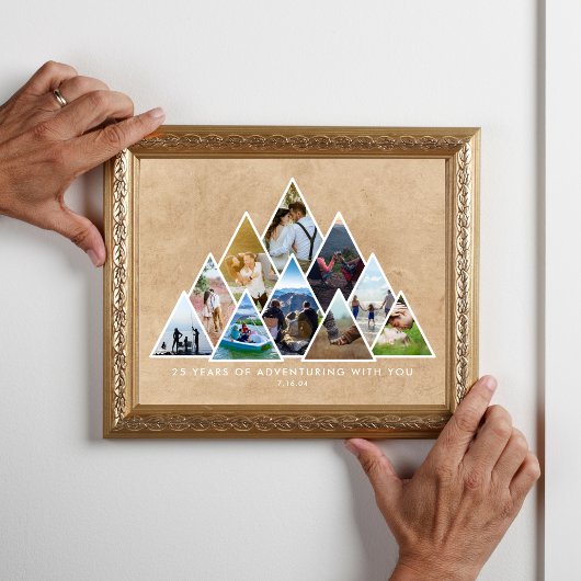 Foto Collage Avontuur 25ste Verjaardag Paren Poster