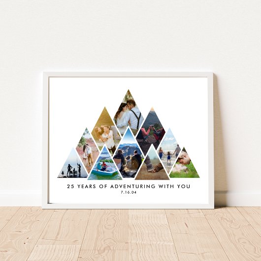 Foto Collage Avontuur 25ste Verjaardag Paren Poster