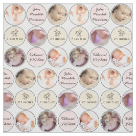 Foto Collage Baby Girl Name, geboorteca en eend Stof