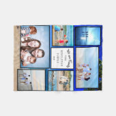 Foto Collage Beach We zijn familie Fleece Deken (Voorkant (Horizontaal))