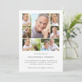 Foto Collage Begrafenis Dank u kaart (Staand voorkant)