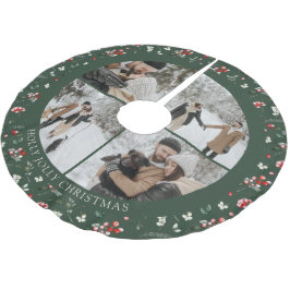 Foto collage bespatroon groen kerstboom rok