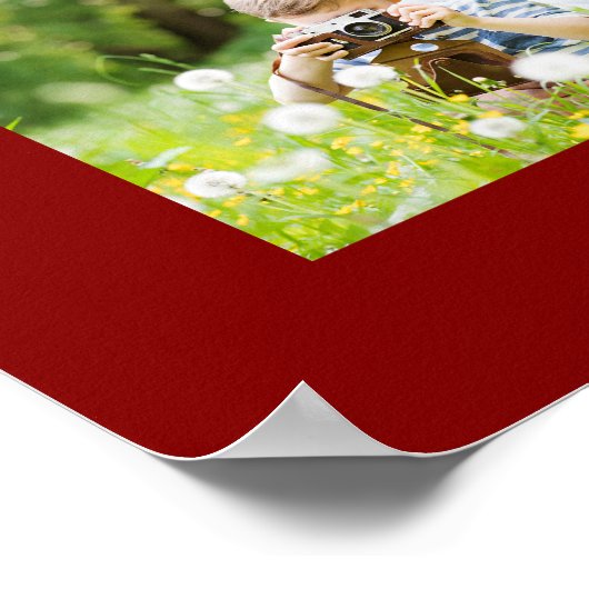 Foto Collage Best Brother Ever Maroon Poster (Hoek)