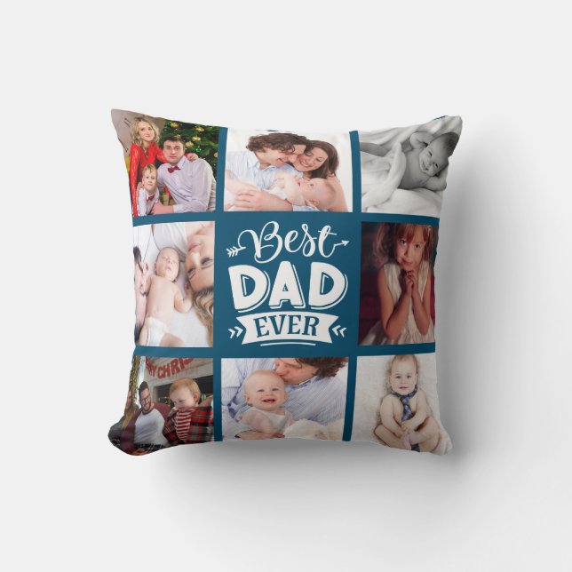 Foto Collage BEST DAD OOIT Fathers Day Gift Kussen (Voorkant)