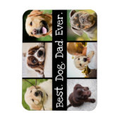Foto Collage Best Dog Dad in Black and White Magneet (Verticaal)