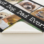 Foto Collage Best Dog Pap Ever Black and White Sherpa Deken (3/4)